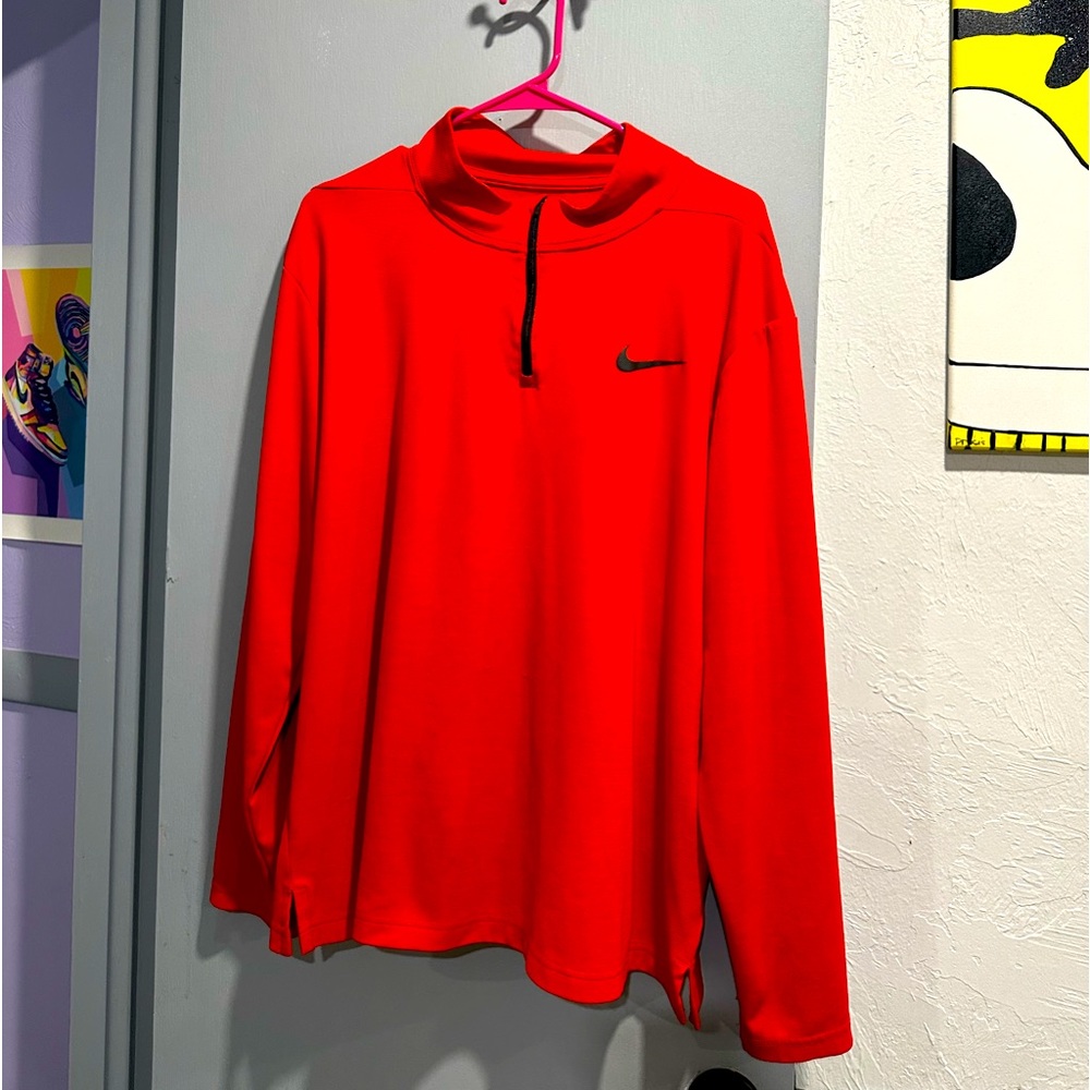 NIKE red half zip
